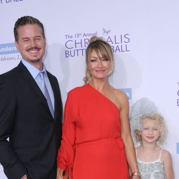 Rebecca Gayheart avec son mari Eric Dane et leur fille arrivent au 15ème "Chrysalis Butterfly Ball" à Brentwood, Los Angeles. Le 11 juin 2016.