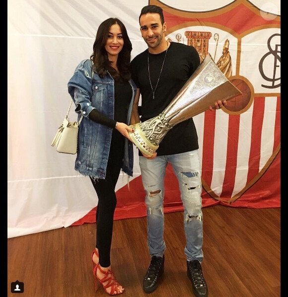 Adil Rami et Sidonie Biémont sur Instagram