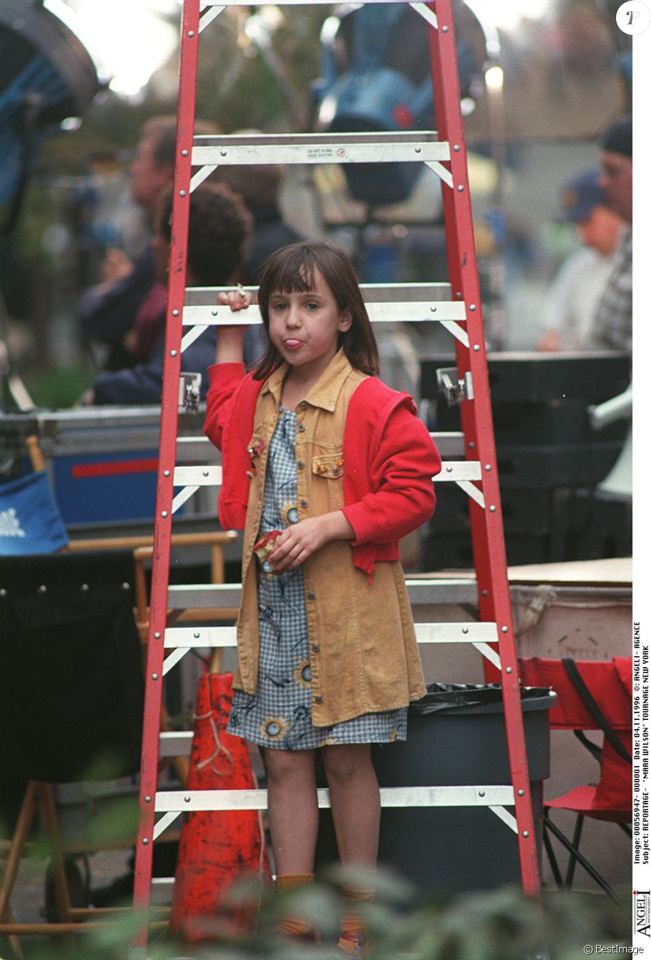 Mara Wilson en tournage en 1996