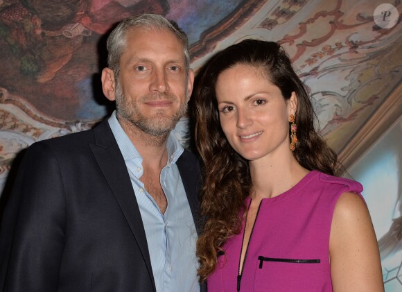 Olivier Siroux (Le Bachelor) et sa femme Aurélia - Cocktail italien organisé par les Jeunes Donateurs et Mécènes du Comité Français pour la Sauvegarde de Venise à l'Hôtel de Gallifet, siège de l'Institut Culturel Italien à Paris, France le 15 Juin 2016. © Veeren / Bestimage