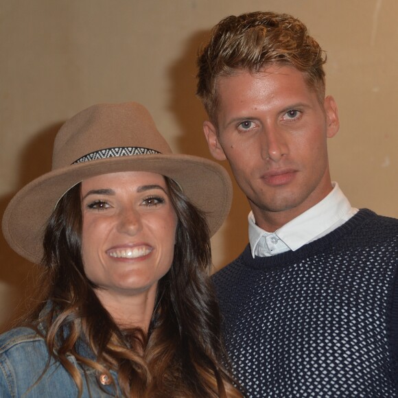 Capucine Anav et Benoît Dubois - Conférence de presse de la grille de rentrée 2015/2016 des chaînes NRJ12, NRJ Hits et Chérie 25 à la Cour du Marais à Paris, le 27 août 2015.