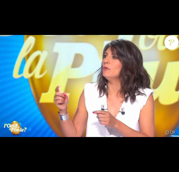 Estelle Denis Face à Medi Sadoun dans L'oeuf ou la poule, le 16 juin 2016 sur D8.