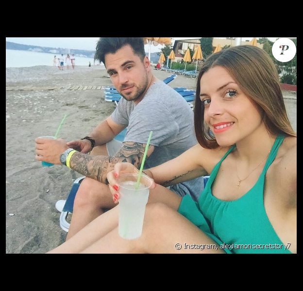 Alexia en vacances en Grèce avec son compagnon Stéphane. Juin 2016.