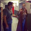 Céline Dion dans les coulisses du Palais des Sports d'Anvers, le 19 juin 2016