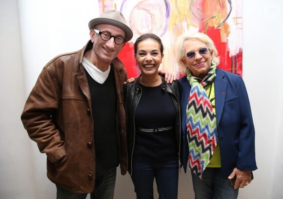 Exclusif - Jean-François Dérec, Saïda Jawad, Véronique de Villèle - Vernissage de l'artiste peintre Caroline Faindt à la galerie "Le 18 bis" à Paris le 14 Juin 2016. © Marc Ausset-Lacroix / Bestimage