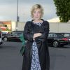 Valeria Bruni-Tedeschi arrive à la Fondazione Prada pour assister au dîner post-défilé Prada (collection masculine printemps-été 2017). Milan, le 19 juin 2016.