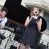 Anaïs Leforestier (The Voice Kids) - Concert dans la cour du 8ème arrondissement à l'occasion de la 35e édition de la Fête de la Musique à Paris, le 21 juin 2016.