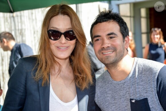 Carla Bruni-Sarkozy et Alex Goude - Présentation du programme pédagogiques de la Fondation Maud Fontenoy à l'école Gustave Rouanet à Paris, le 22 juin 2016. ©Veeren/Bestimage