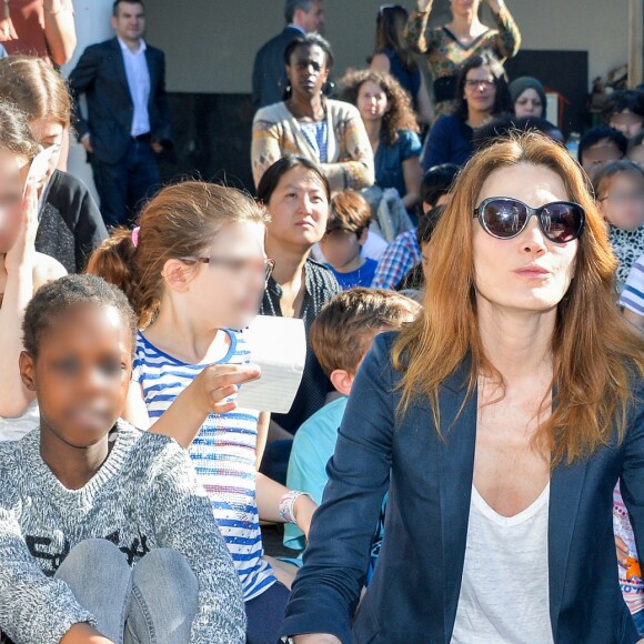 Carla Bruni-Sarkozy - Présentation du programme pédagogiques de la Fondation M. Fontenoy à l'école Gustave Rouanet à Paris, le 22 juin 2016. © Veeren/Bestimage