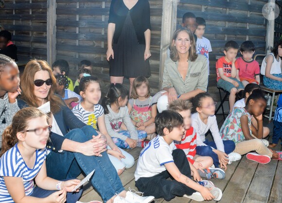 Carla Bruni-Sarkozy - Présentation du programme pédagogiques de la Fondation M. Fontenoy à l'école Gustave Rouanet à Paris, le 22 juin 2016. © Veeren/Bestimage