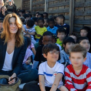 Carla Bruni-Sarkozy - Présentation du programme pédagogiques de la Fondation M. Fontenoy à l'école Gustave Rouanet à Paris, le 22 juin 2016. © Veeren/Bestimage