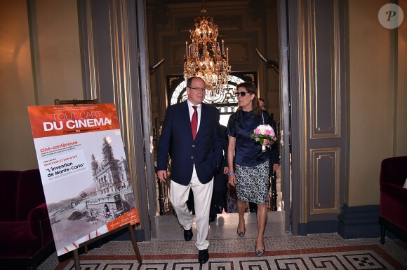 Exclusif - Le prince Albert II de Monaco et la princesse Caroline de Hanovre - Ciné-conférence avec la projection du film "L'invention de Monte Carlo" le 22 juin 2016 à l'Opéra Garnier de Monaco. © Bruno Bebert / Pool Restreint / Bestimage