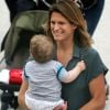 Amélie Mauresmo et son fils Aaron à l'inauguration du nouveau chai du Château Les Carmes Haut-Brion à Bordeaux le 24 juin 2016. © Patrick Bernard / Quentin Salinier / Bestimage