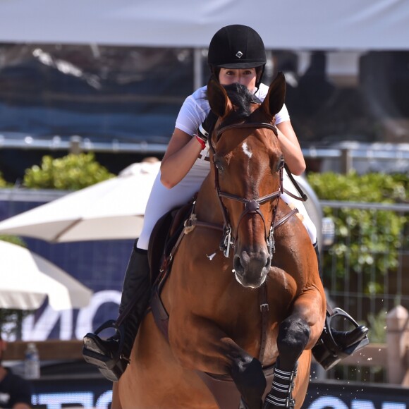 Jessica Springsteen - Jumping international de Monte-Carlo, le 24 juin 2016. © Bruno Bebert/Bestimage