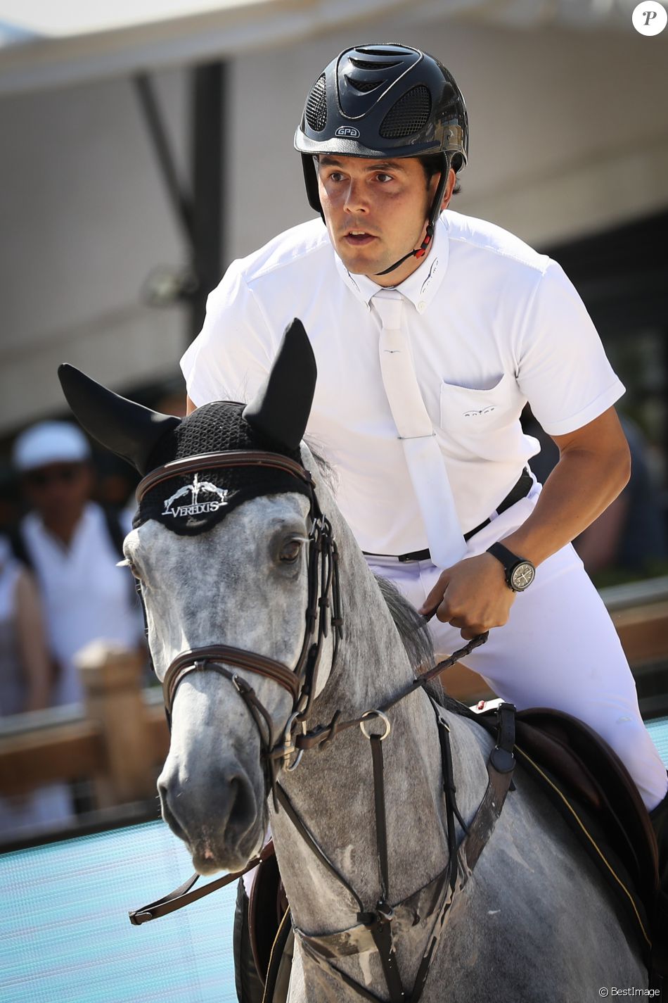 Sergio Alvarez Moya en compétition lors du Longines Global Champion