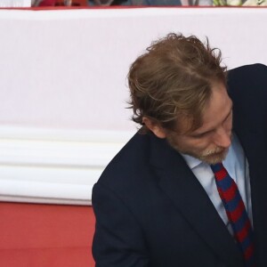 Andrea Casiraghi, le prince Albert II de Monaco - La famille princière de Monaco assiste à la compétition du "Grand Prix du Prince de Monaco" dans les tribunes du Longines Global Champion Tour dans le cadre du Jumping international de Monte-Carlo, le 25 juin 2016. © Bruno Bebert/Pool Monaco/Bestimage  Monaco Princely Family attends the 'Grand Prix du Prince' at the Longines Global Champions Tour of Monaco, on June 25th 2016.25/06/2016 - Monte-Carlo