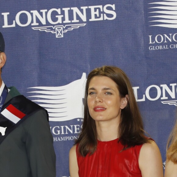 Rolf-Göran Bengtsson (3ème du Grand Prix du Prince de Monaco), Charlotte Casiraghi - Remise du "Grand Prix du Prince de Monaco" lors du Longines Global Champion Tour dans le cadre du Jumping international de Monte-Carlo, le 25 juin 2016. © Claudia Albuquerque/Bestimage  "Grand Prix du Prince de Monaco" awards ceremony during the Longines Global Champions Tour of Monaco, on June 25th 2016.25/06/2016 - Monte-Carlo