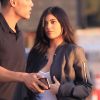 Kylie Jenner et son ex compagnon Tyga arrivent à la première du clip de Kanye West "Famous" à Los Angeles le 24 juin 2016.