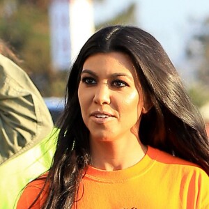 Kourtney Kardashian arrive à la première du clip de Kanye West "Famous" à Los Angeles le 24 juin 2016.