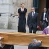 Julie Andrieu - Obsèques de Nicole Courcel en l'église Saint-Roch à Paris le 30 juin 2016.