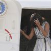 Michelle Obama et ses filles Malia et Sasha arrivent à Madrid le 29 juin 2016.