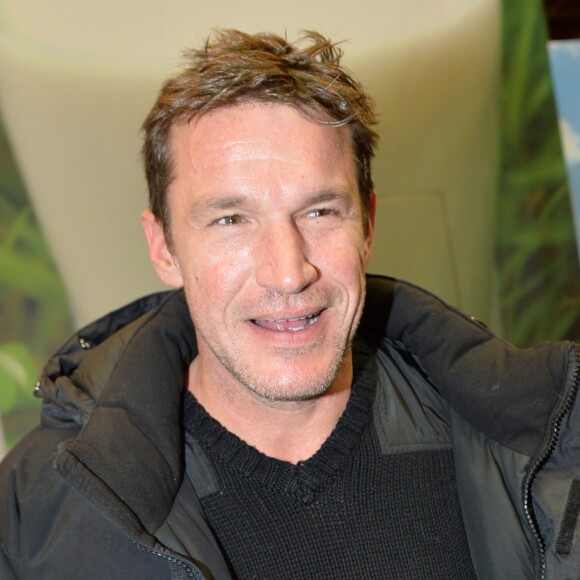 Benjamin Castaldi sur le plateau de la radio Europe 1 au salon international de l'Agriculture à Paris, le 25 février 2015.