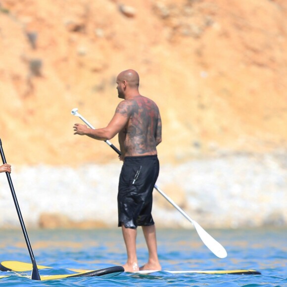 Melanie Brown (Mel B) et son mari Stephen Belafonte en vacances sur un yacht avec des amis à Ibiza le 3 Juillet 2016.