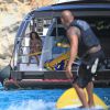 Melanie Brown (Mel B) et son mari Stephen Belafonte en vacances sur un yacht avec des amis à Ibiza le 3 juillet 2016.