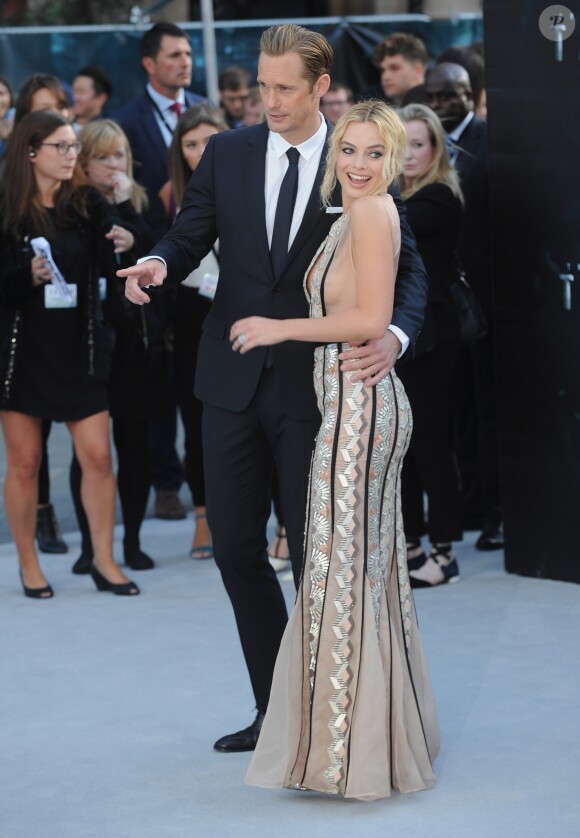 Alexander Skarsgard et Margot Robbie - Avant-première du film "Tarzan" à l'Odeon Leicester Square à Londres. Le 5 juillet 2016