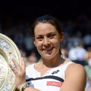 Marion Bartoli en finale de Wimbledon à Londres le 6 juillet 2013.