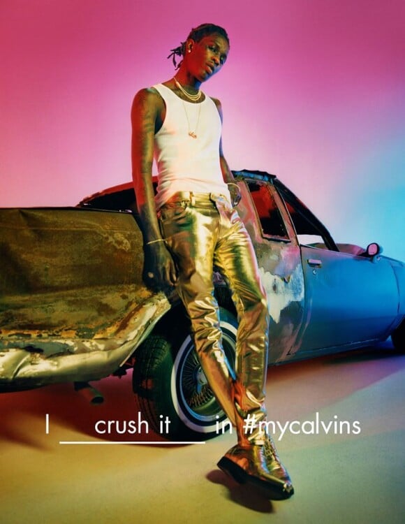 Young Thug - Campagne #mycalvins de Calvin Klein, automne 2016. Photo par Tyrone Lebon.