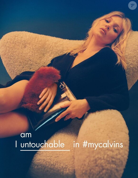 Kate Moss - Campagne #mycalvins de Calvin Klein, automne 2016. Photo par Tyrone Lebon.