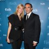 Exclusif - Nikos Aliagas et sa compagne Tina Grigoriou - Soirée annuelle de la FIDH (Fédération Internationale des Droits de l'homme) et 65e anniversaire de la Déclaration universelle des Droits de l'Homme à Paris le 10 décembre 2013.