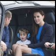 Kate Middleton, duchesse de Cambridge, Le prince William, duc de Cambridge et leur fils le prince George assistent au Royal International Air Tattoo le 8 juillet 2016.