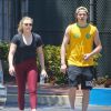 Exclusif - Chloë Grace Moretz et son compagnon Brooklyn Beckham font du sport en amoureux à Los Angeles, le 26 juin 2016 For germany call for price Exclusive - ouple Chloe Grace Moretz and Brooklyn Beckham spotted working out together in Los Angeles, California on June 26, 2016. The pair were worn out after their 3 hour workout.26/06/2016 - Los Angeles