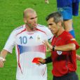 Zinédine Zidane exclu par Horacio Elizondo le 9 juillet 2006 lors de la finale de la Coupe du Monde 2006 à Berlin