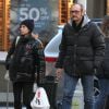 Le photographe Terry Richardson et sa compagne Alexandra Bolotow enceinte se promènent dans les rues de New York, le 6 janvier 2016