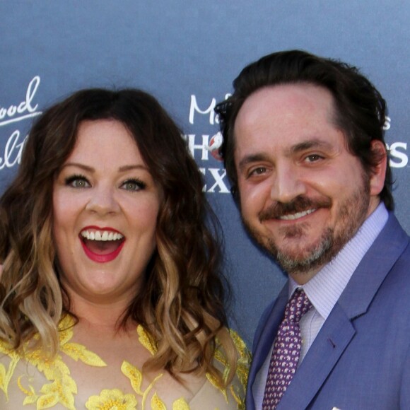 Melissa McCarthy et son mari Ben Falcone - Célébrités lors de la première de Ghostbuster à Hollywood le 9 juillet 2016.