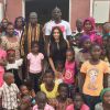 Mamadou et Majda Sakho en voyage humanitaire avec leur fondation AMSAK, début juillet 2016