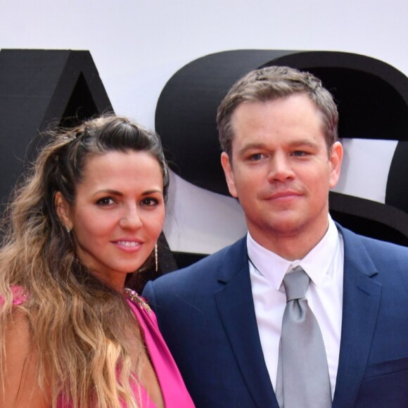 Luciana Barroso et son mari Matt Damon à la première Européenne Jason Bourne à Londres, le 11 juillet 2016 © Chris Joseph/i-Images via Bestimage