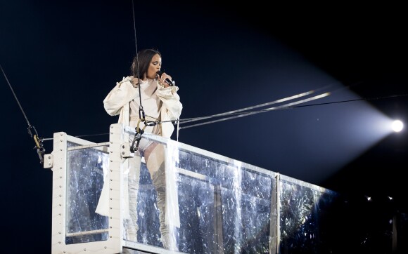 Rihanna en concert au stade Tele2 Arena à Stockholm, le 4 juillet 2016.