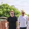 Bono et un ami à St Jean Cap Ferrat, le 5 juillet 2016.
