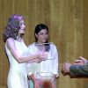 La reine Letizia d'Espagne remettait le 12 juillet 2016 le prix de la Fondation Espagne-Inde à Madrid.