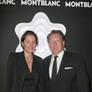 Exclusif - Cendrine Dominguez et Michel Adé - Le stylo Meisterstück de Montblanc fête son 90e anniversaire à l'institut des lettres et Manuscrits à Paris le 1er avril 2014.