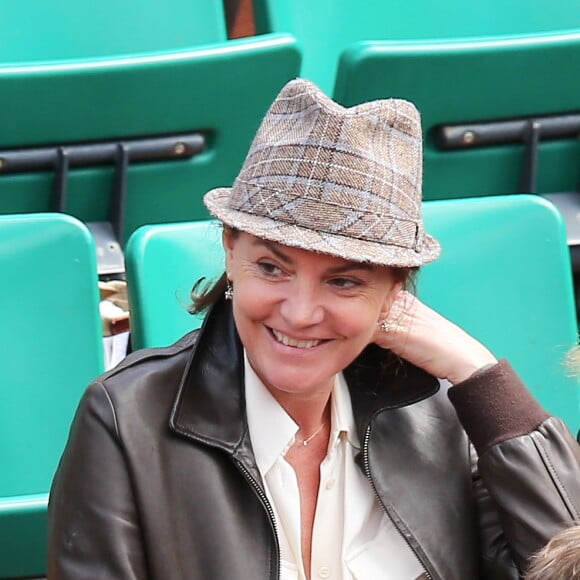 Cendrine Dominguez - People aux Internationaux de France de tennis à Roland Garros en 2013.