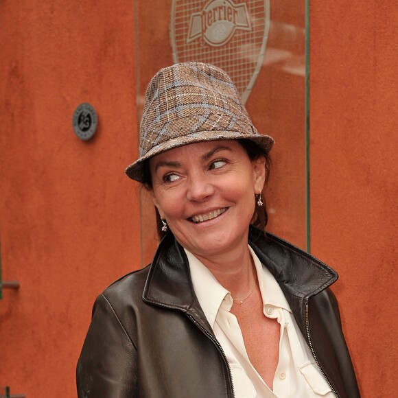 Cendrine Dominguez - People aux Internationaux de France de tennis à Roland Garros en 2013.