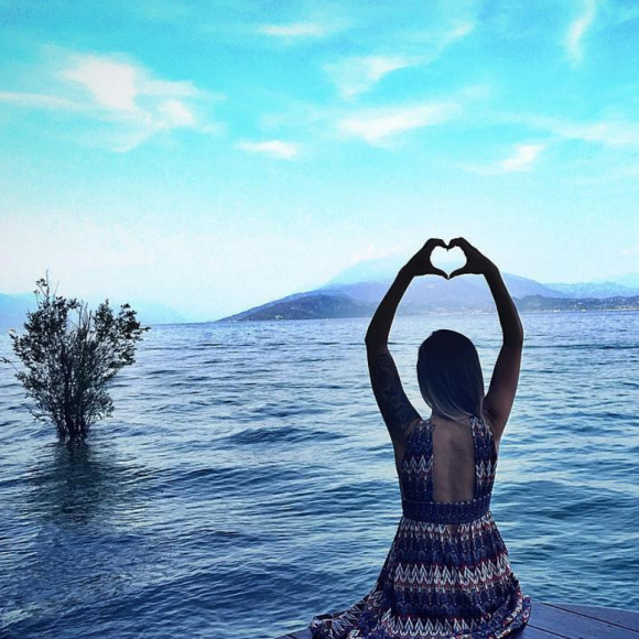 Emilie Nef Naf à Sirmione au bord du lac de Garde en Lombardie, début juillet 2016.