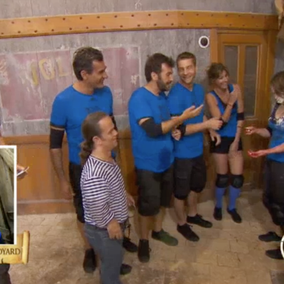 EnjoyPhoenix malmenée dans l'épreuve des jarres de Fort Boyard, sur France 2, samedi 16 juillet 2016.