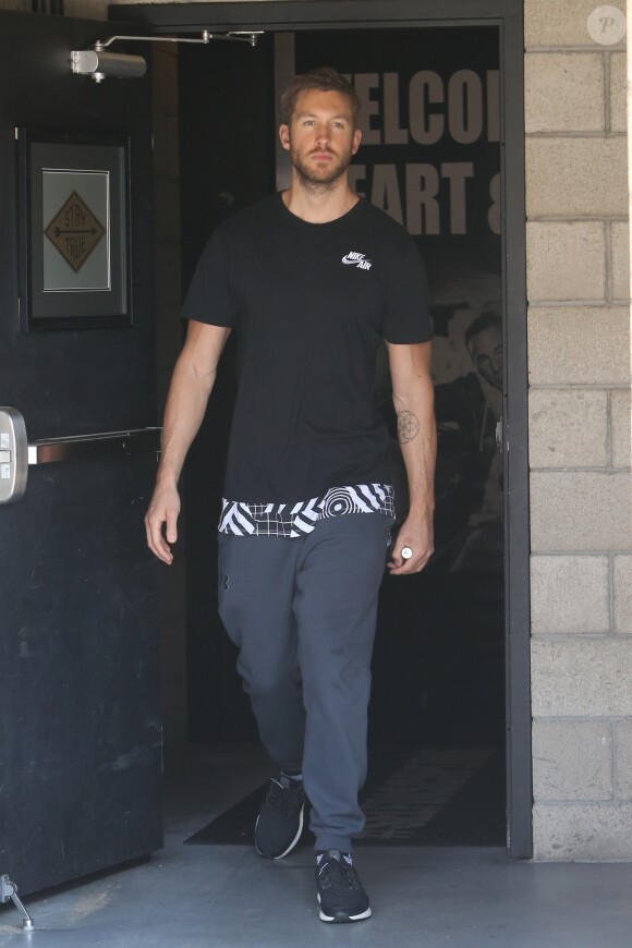 Calvin Harris sort d'une salle de gym à Los Angeles le 25 juin 2016.