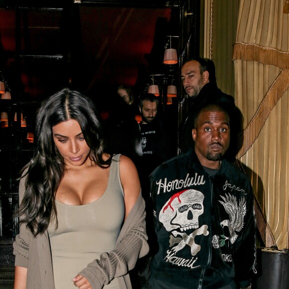 Kim Kardashian et Kanye West à Paris le 13 juin 2016.
